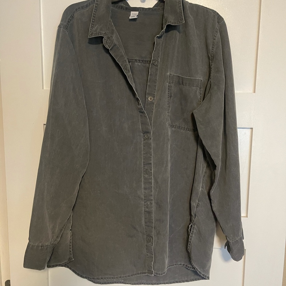 Chambray shirt dress